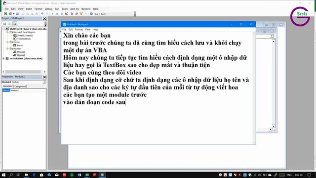 [VBA Excel] Bài 3 - Định dạng ô nhập textbox, tự động in hoa ký tự đầu смотреть онлайн