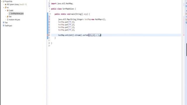 Java Program to sort HashMap using Values смотреть онлайн