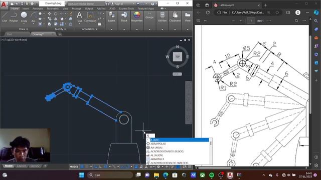 AUTOCAD 2D LATIHAN A смотреть онлайн