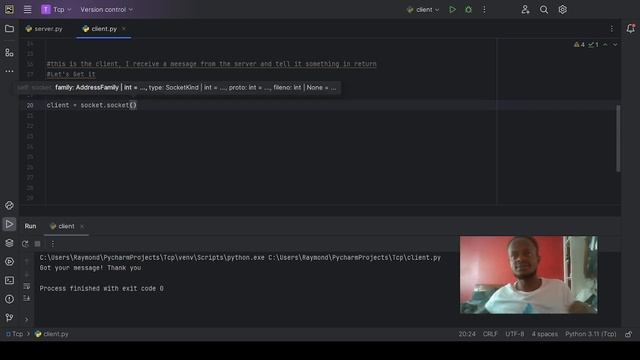 Python Server and client communication with TCP sockets смотреть онлайн