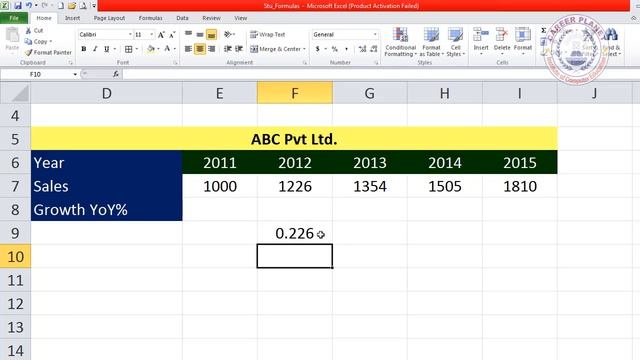 Microsoft Excel Year over Year Growth Rate Formula Part-3(Hindi)|Learn Excel for Accountants смотреть онлайн