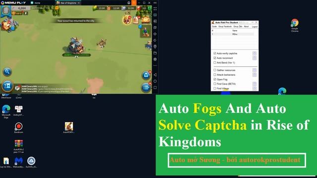 How to Auto fog rise of kingdoms & Auto Solve Captcha in Rise of Kingdoms bypass geetest смотреть онлайн