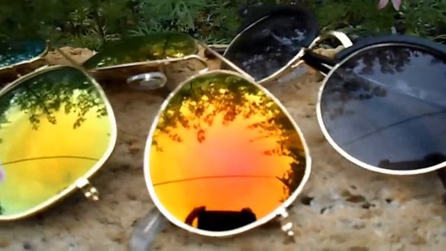 Зеркальные очки Ray Ban Aviator Видео обзор смотреть онлайн