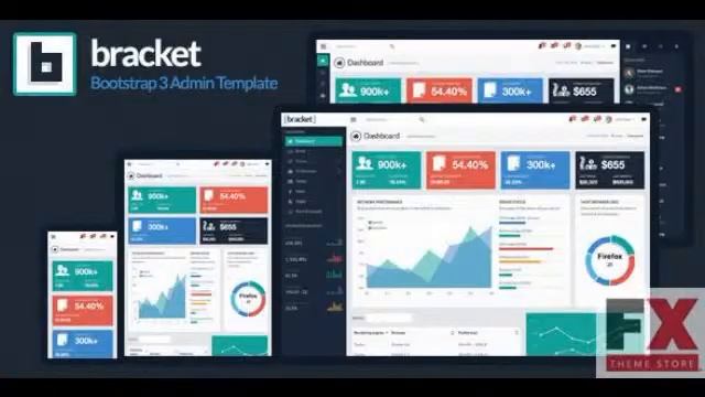 Preview Bracket Responsive Bootstrap 3 Admin Template TFores смотреть онлайн