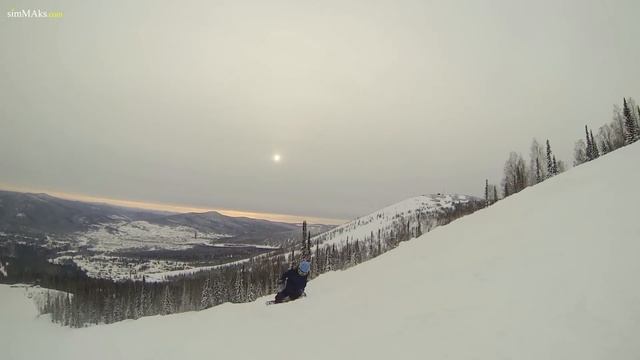 Шестилетний Илья катается в Шерегеше. Декабрь 2016. смотреть онлайн