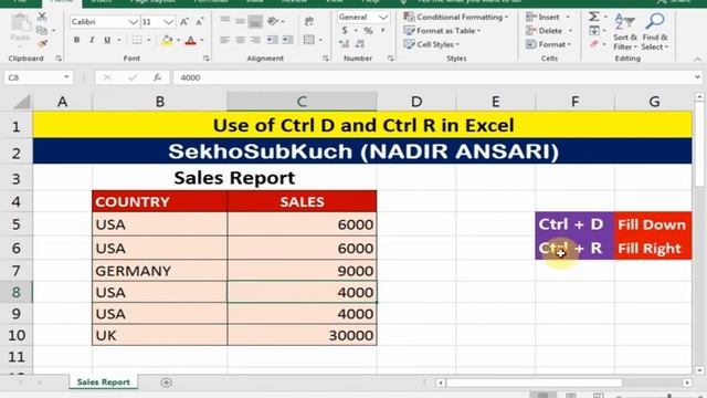 Smart Shortcut Keys to Fill Down and Right in Microsoft Excel смотреть онлайн