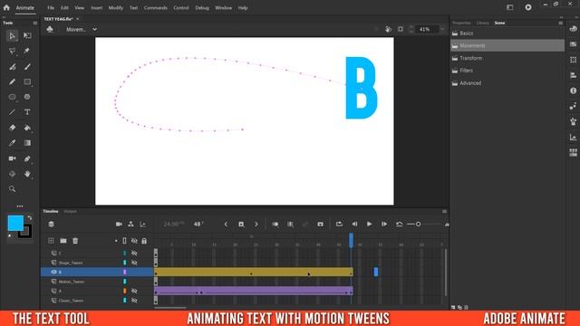TEXT ANIMATION using Adobe Animate CC - Text Tool Tutorial смотреть онлайн