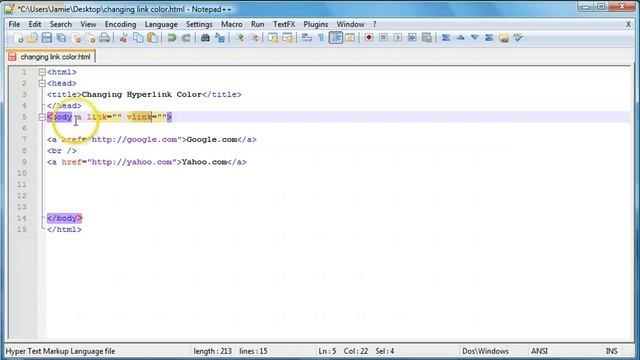 HTML Tutorial 8 - Changing Hyperlink Color смотреть онлайн