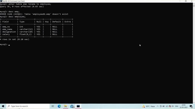 Practical 1C- Data Definition Language (DDL) RENAME, TRUNCATE & DROP commands. смотреть онлайн