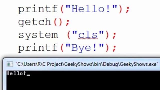 57. Clear Screen system cls function in C Programming (Hindi) смотреть онлайн