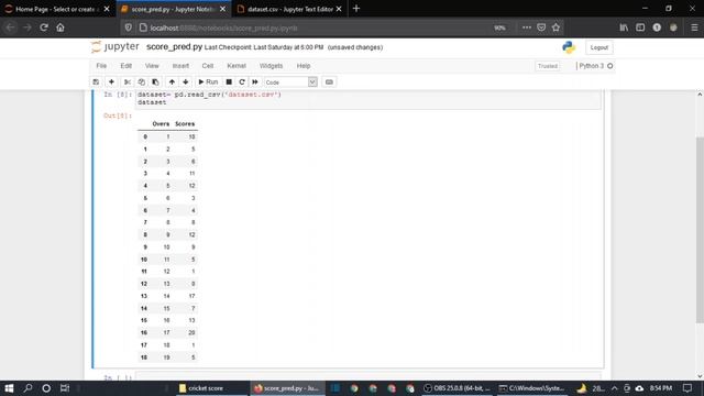 Cricket Score prediction in python | Machine Learning | Linear regression | Python | Unq Coder смотреть онлайн