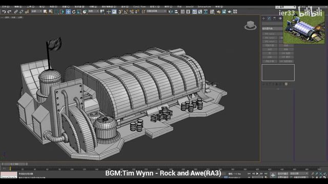RED ALERT “ Allied war factory” 3d modeling смотреть онлайн