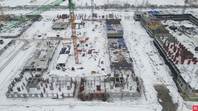 ЖК Императорские Мытищи — съёмка с воздуха (декабрь 2020) смотреть онлайн
