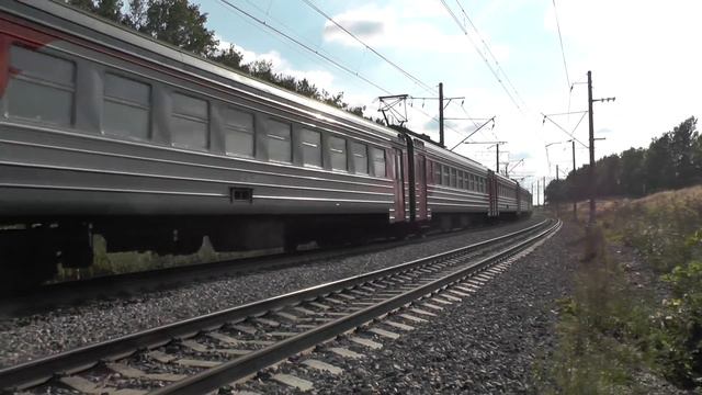 Электропоезд ЭР2Т-7214 перегон Можайск - Дорохово