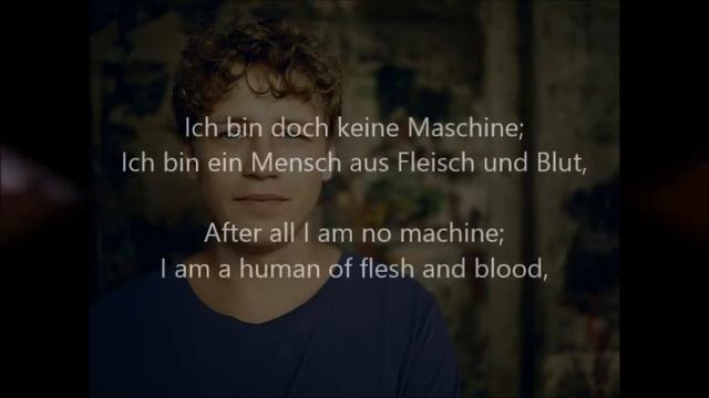 Keine Maschine - Tim Bendzko - German And English Lyrics