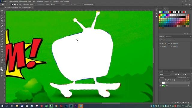 Как быстро сделать контур или белую обводку в Фотошопе 2019 смотреть онлайн