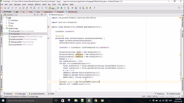 Creating a Line Graph with multiple data sets in Android Studio смотреть онлайн
