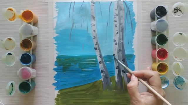 Урок рисования "ОСЕННИЙ ПЕЙЗАЖ" смотреть онлайн