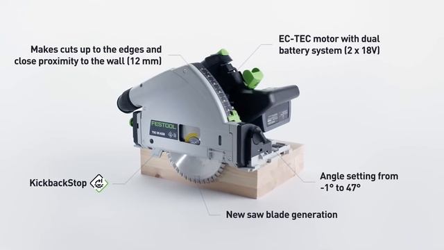 Festool TSC 55 K Cordless Track Saw: Now with Unique Kickback Stop смотреть онлайн