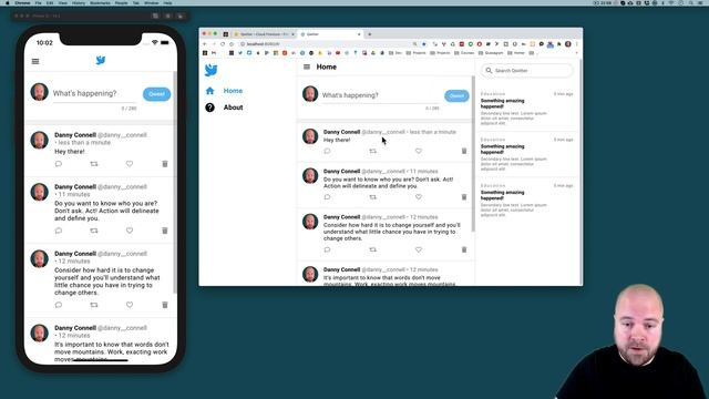 Free 2.5 Hour Course! - Twitter Clone for iOS, Android, Mac & Windows (Quasar, Vue.js & Firebase) смотреть онлайн