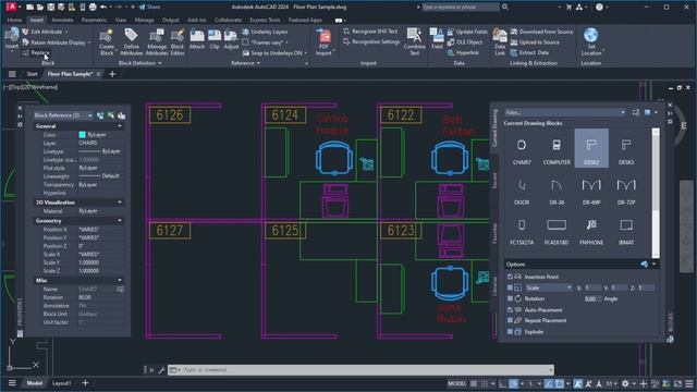 Smart Blocks Replacement in AutoCAD 2024 смотреть онлайн