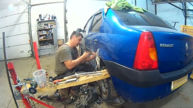 Рено Логан ремонт кузова в Нижнем Новгороде Renault Logan Auto body repair смотреть онлайн