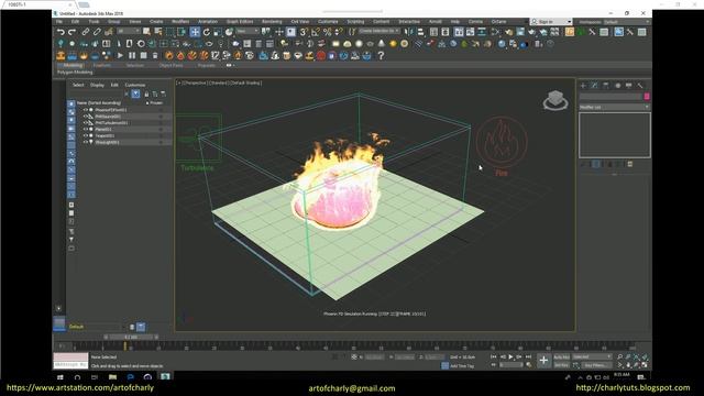 Phoenix FD tutorial. Preparing the scene. Fire preset. VrayGPU and Nvidia AI Denoiser смотреть онлайн