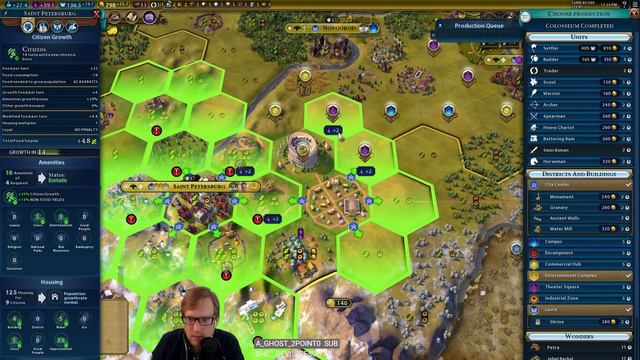Let's Play Civilization 6: Rise and Fall - Deity - Peter part 3 смотреть онлайн