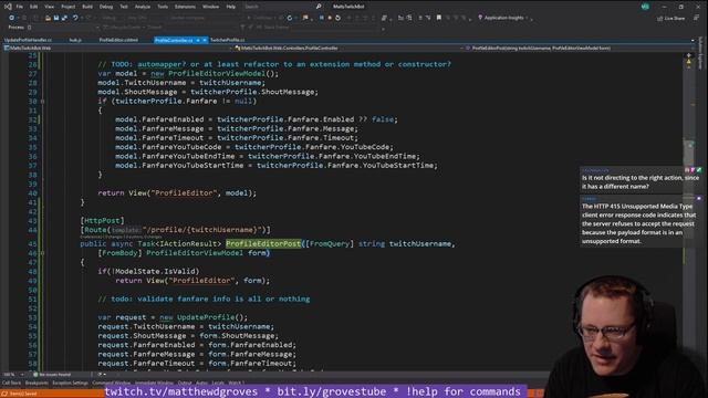 Live Coding with Matt Groves - Episode 41 - More User Profile, ASP.NET and Visual Studio смотреть онлайн