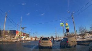 Движение на автомобиле по Тюмени до музыкальной школы/Trip on the Tyumen city streets