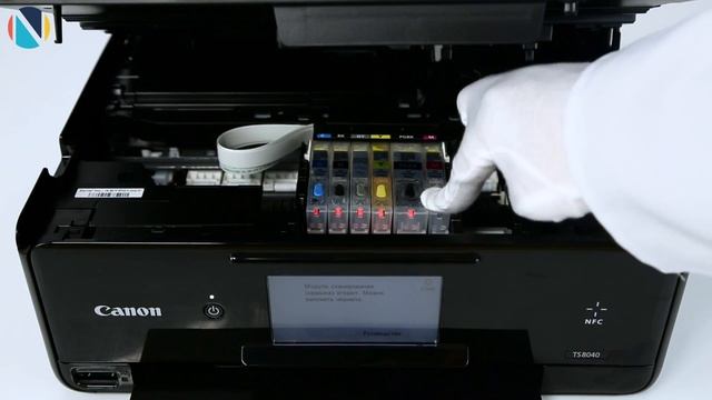 Заправка и установка ПЗК на Canon PIXMA TS8040/6040/5040 смотреть онлайн