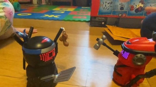 Роботы Ninja bots Красный Дракон и Чёрный Тигр. Интерактивные Нинзя-боты.