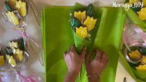 8 Марта: упаковка пряничного букета ???
