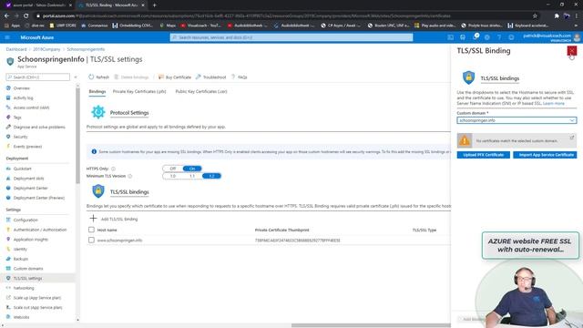 Your azure website has an Azure partly free SSL certificate and auto renewal смотреть онлайн