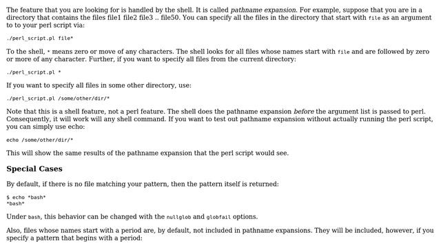 Unix & Linux: pass all files in directory as one argument to perl script смотреть онлайн