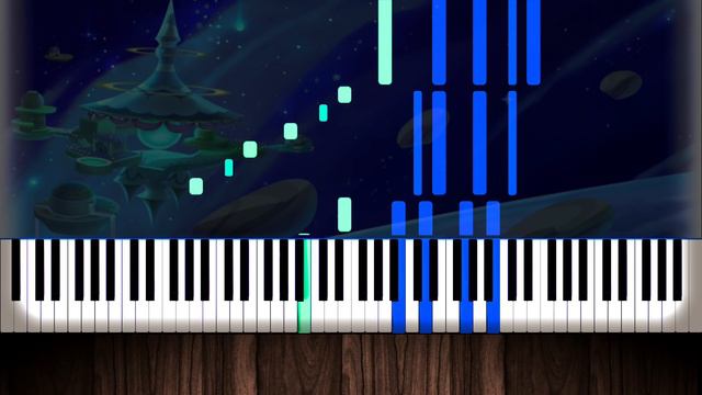 Super Mario Galaxy-Rosalina in the Observatory-Piano Tutorial смотреть онлайн
