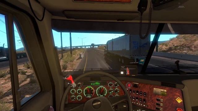 ATS 1.32 Покупка Freightliner Argosy и первый свой прицеп (фургон). New Mexico ! смотреть онлайн
