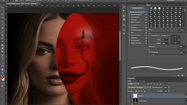 Photoshop lesson | Style of the film "It" смотреть онлайн