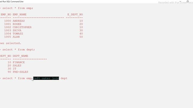 Outer Join in SQL | Left Outer Join | Right Outer Join | Full Outer Join in Oracle | sql tutorial смотреть онлайн
