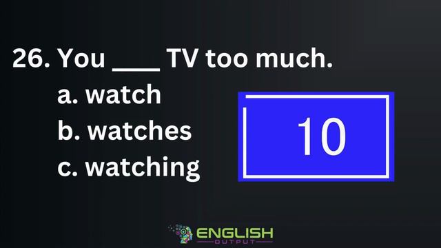 Grammar Quiz | 50 English Grammar Questions | Verb Tenses (Present Simple)