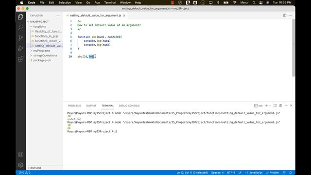 Setting Default Value For Argument смотреть онлайн