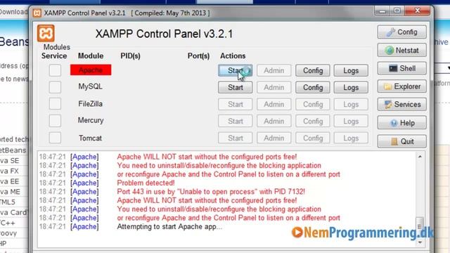 PHP Guide / Tutorial #3,2 - Installation af XAMPP og Netbeans på Windows PC смотреть онлайн