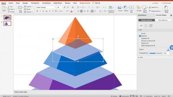 Free PowerPoint Templet | How to make 3D Pyramid 4 steps infographic in powerpoint