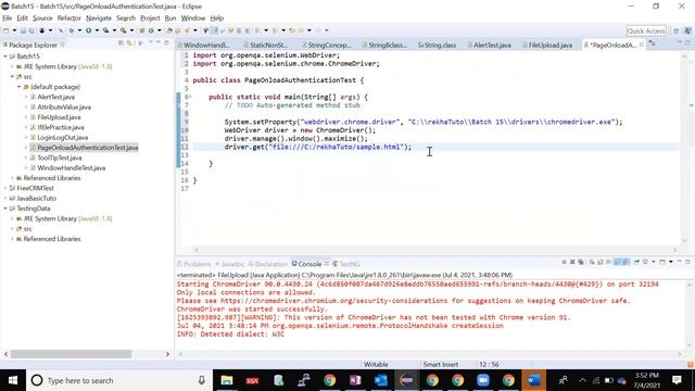 Page Onload Authentication in Selenium #11 смотреть онлайн