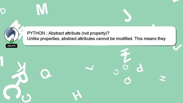 PYTHON : Abstract attribute (not property)? смотреть онлайн