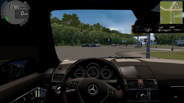 CITY CAR DRIVING-MERCEDES-BENZ С180 W204.Покатушки по Городу. смотреть онлайн