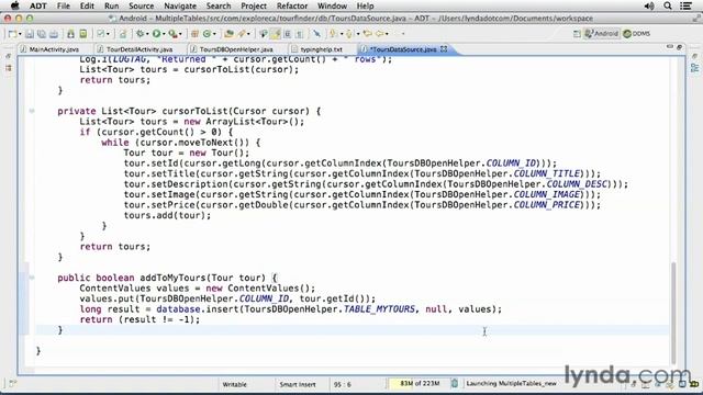 Android SDK Local Data Storage- Managing and Displaying SQLite Data-05_03-multitable.flv смотреть онлайн