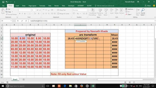 Arcsine Transformation | Angular data transformation ENTO Agricultural Research Analysis M.Sc & Ph смотреть онлайн