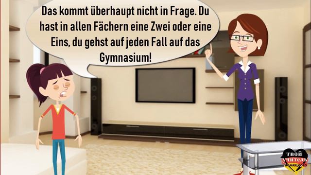 Deutsch lernen A2. Dialog - Schule in Deutschland. смотреть онлайн