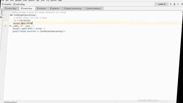 Print all unique characters in a string | Python program to print unique characters... смотреть онлайн